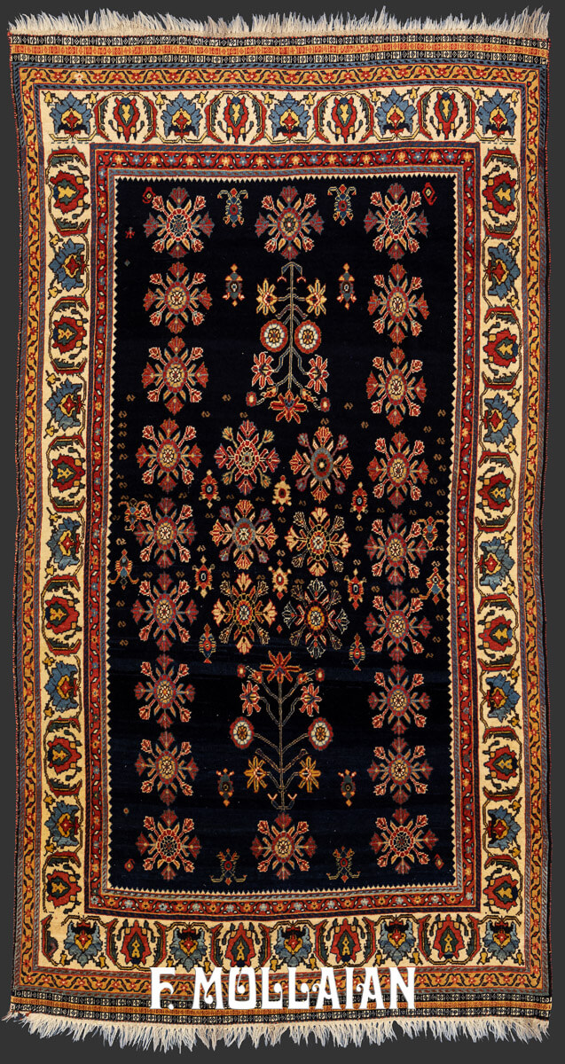 All-over Floral Hand-knotted Kashkuli Antique Rug n°:116816